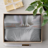 デコップグンピーの白い怒り猫 薄葉紙 (ギフト)