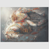 デコップコンビナート白い馬&装飾 薄葉紙 (正面)