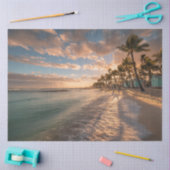 デコップコースタルアイランドチャームビーチハッツサンセット 薄葉紙 (クラフト)