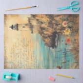 デコップコースタルライトハウス詩のシ航海のーン 薄葉紙 (クラフト)