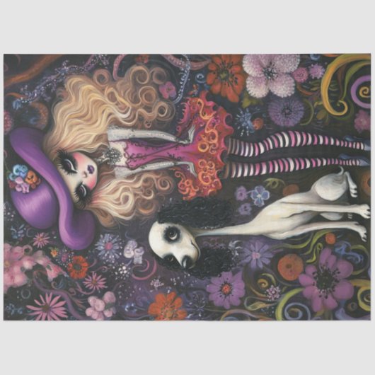 デコップゴシッお洒落クガールスタンダードプードル 薄葉紙 (正面)