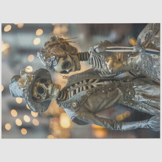 デコップゴシッエレガントク骨格カップル銀 薄葉紙 (正面)