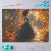 デコップゴシックスケルトン精巧ブラックドレス 薄葉紙 (クラフト)