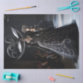 デコップゴシックハイファッションモデルブラックガウン 薄葉紙 (クラフト)