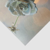 デコップゴシック精巧結婚なティール（緑がかった色）花模様 薄葉紙 (詳細)