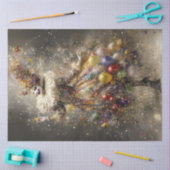 デコップサーカお洒落スピエロのカラフル衣装 薄葉紙 (クラフト)