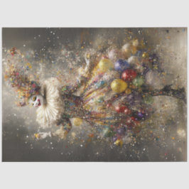 デコップサーカお洒落スピエロのカラフル衣装 薄葉紙