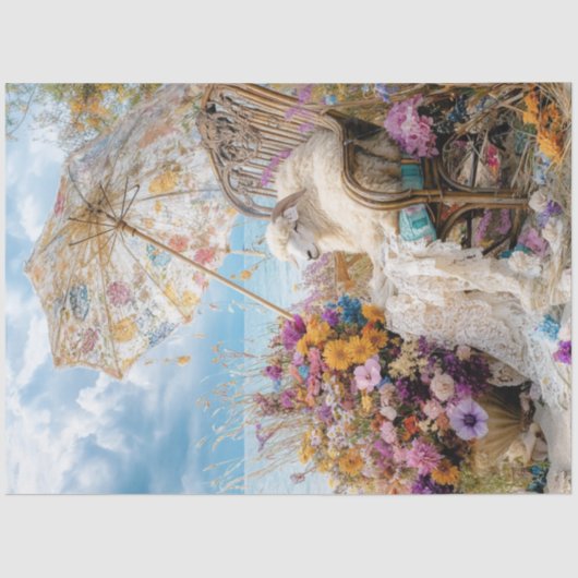 デコップシお洒落ープビーチラウンジ傘 薄葉紙 (正面)