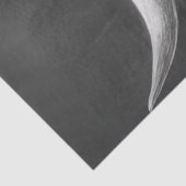 デコップシャギー高地カウブラック背景 薄葉紙 (詳細)