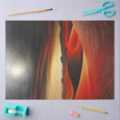 デコップシュールレアルレッドデザートブライトフルムーン 薄葉紙 (クラフト)