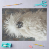 デコップシルキーショーガールチキンホワイト羽毛 薄葉紙 (クラフト)