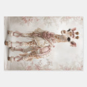 デコップジお洒落ラフェピンクスクラップブック作り ラッピングペーパーシート (正面3)