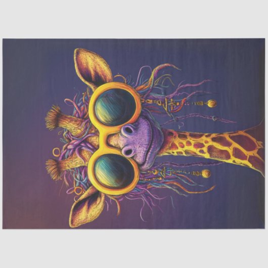 デコップジファンキーラフェイエローサングラスAディバ 薄葉紙 (正面)