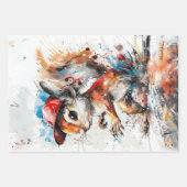 デコップスお洒落プラッ絵を描プラビットリス ラッピングペーパーシート (正面3)