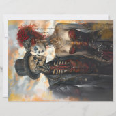 デコップスケルトンカップルSteampunkスクラップブックページ (裏面)