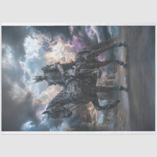 デコップスケルトンナイトシルバーホース 薄葉紙 (正面)