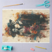 デコップスケルトンパーティーカップル 薄葉紙 (クラフト)