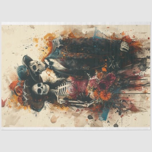 デコップスケルトンパーティーカップル 薄葉紙 (正面)