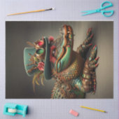 デコップスタームパンクアリゲータートップハット(羽付き) 薄葉紙 (クラフト)