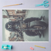 デコップスタームパンクスタンダードプードルライディングバイク 薄葉紙 (クラフト)