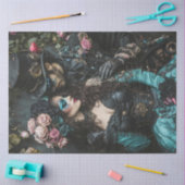 デコップスタームパンクバレンタインカップルティール（緑がかった色）ブラック 薄葉紙 (クラフト)