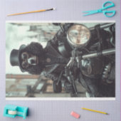 デコップスタームパンクブラックスタンダードプードルバイクもしくは自転車に乗る人 薄葉紙 (クラフト)