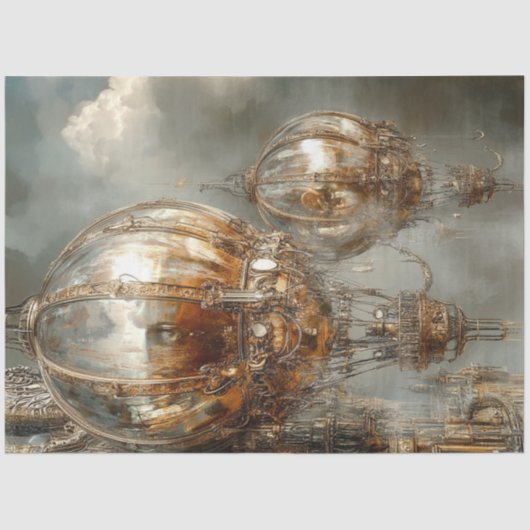 デコップスタームパンクホットエアバルーン鏡仕上げ 薄葉紙 (正面)