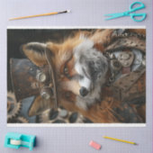 デコップスタームパンクロングヘアレッドキツネ 薄葉紙 (クラフト)