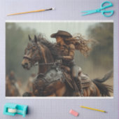 デコップスタームパンク女性のカーボーイロデオライダー 薄葉紙 (クラフト)