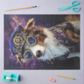 デコップスティームパンクオーストラリア牛の犬品種 薄葉紙 (クラフト)