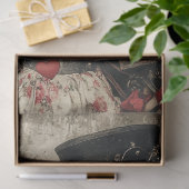 デコップスティームパンクバレンタインカップル赤ブラック 薄葉紙 (ギフト)