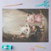 デコップストーリーブックイラストレーションウルフ&ピッグウッズ 薄葉紙 (クラフト)