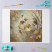 デコップス，ティッシュペーパー，鳥，イチョウ，離れ 薄葉紙 (クラフト)