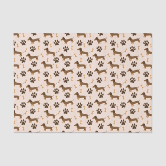 デコップダシュント犬ペット 薄葉紙 (正面)