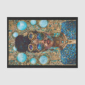 デコップダークスキンブルーウーマンフェイクモザイク063 薄葉紙 (正面)