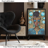 デコップダークスキンブルーウーマンフェイクモザイク063 薄葉紙