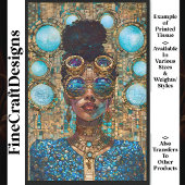 デコップダークスキンブルーウーマンフェイクモザイク063 薄葉紙