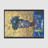 デコップダークスキンブルーリップウーマンモザイクフェイク064 薄葉紙 (正面)