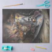 デコップトリコーン素朴海賊帽の羽毛 薄葉紙 (クラフト)