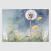 デコップドカラフルンデリオンウォーターカラーアート 薄葉紙 (正面)