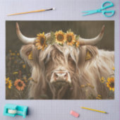 デコップハイランドカウスプレーフィールドヒマワリ 薄葉紙 (クラフト)