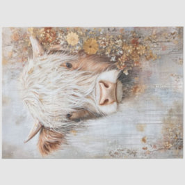 デコップハイランドカウハゼルワイルドフラワー 薄葉紙