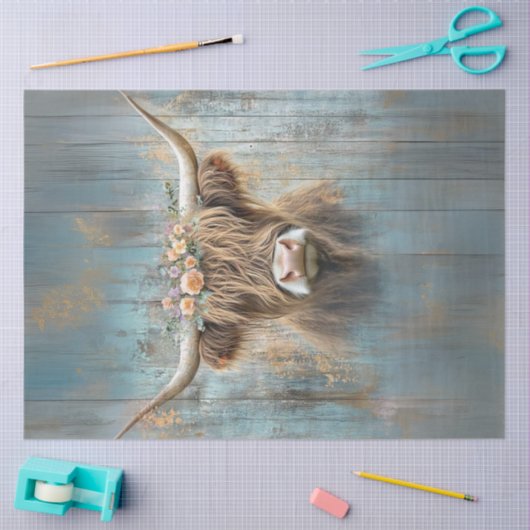 デコップハイランドカウファームハウススタイル 薄葉紙 (クラフト)