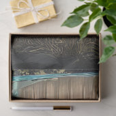 デコップハイランドフシズフロントティール(緑がかった色)納屋 薄葉紙 (ギフト)