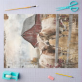 デコップハイランド牛セージグラスレッドバーン 薄葉紙 (クラフト)