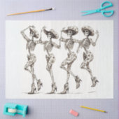 デコップハロウィーンレディースケルトン女性のカーボーイダンサー 薄葉紙 (クラフト)