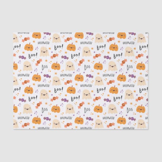 デコップハロウィーン幽霊パンプキン 薄葉紙 (正面)