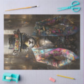 デコップハンサムなヒョウファッションショー 薄葉紙 (クラフト)