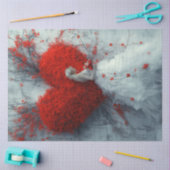 デコップバお洒落ンタレンタインハート&レディ 薄葉紙 (クラフト)