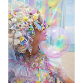 デコップバブルガム夏アートとレトロの雰囲気 薄葉紙